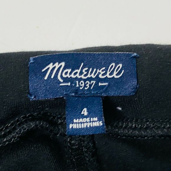 Madewell 4 Pieced Ponte Black Legging Pants B1863 - Picture 3 of 6